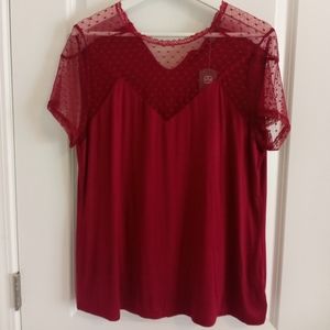Daisy Fuentes Silhouette Red Shirt